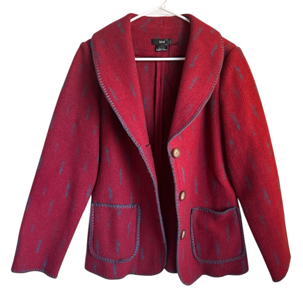 Kial Wool Blend Patterned Jacket - image 1